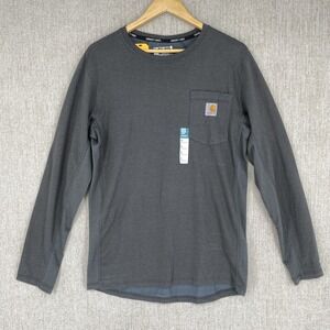 Carharrt Shirt Mens Small Gray Sweatshirt Long Sleeve Force Relaxed Fit Workwear
